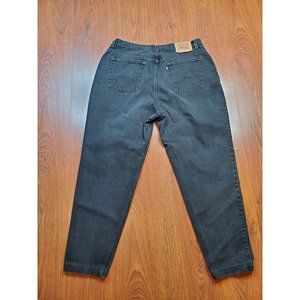 Vintage Levis 550 1999 Mom Jeans 20W X 30 Black Relaxed Fit Tapered Leg USA
